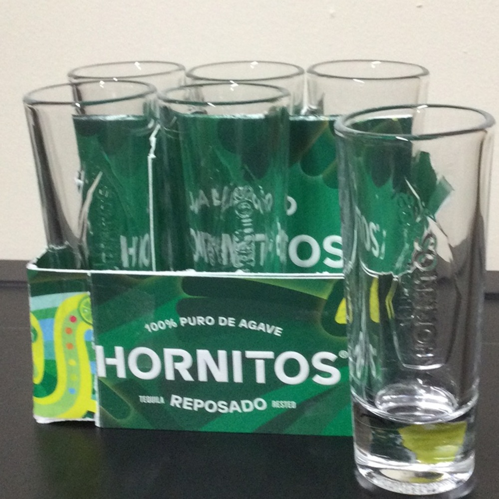 New 6 Tall Hornitos Shot Glasses